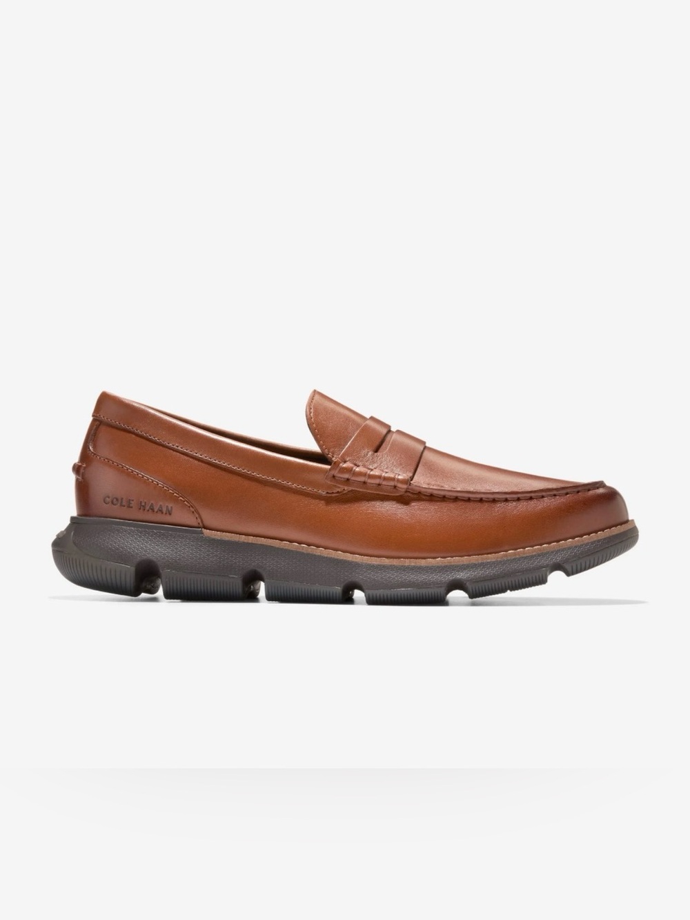 Cole Haan Men's Brown Leather Penny Loafers